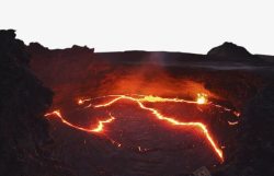 火山岩壮观火山岩浆高清图片