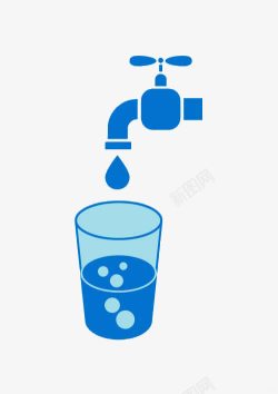 水杯海报图片喝水处标识图标高清图片