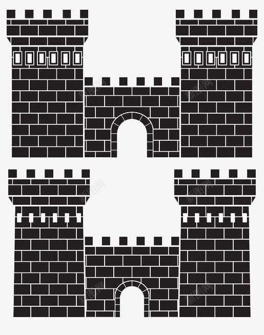 黑色手绘城墙拱门png免抠素材_新图网 https://ixintu.com 城墙 建筑门窗 扁平化 手绘 手绘拱门 拱门 砖纹 黑色