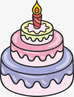 三层蛋糕架可爱卡通三层巨型蛋糕高清图片