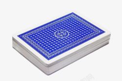纸牌游戏素材蓝色扑克牌背面高清图片