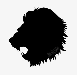 狮子头形象狮子剪影素材