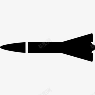 导弹武器的轮廓侧面图标图标