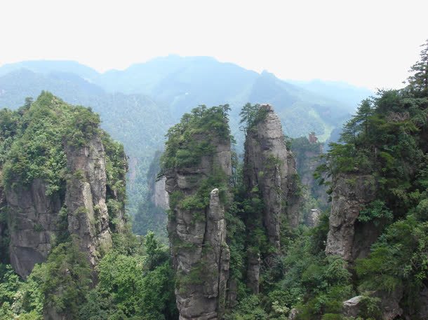 清晨朝气的山峰png免抠素材_新图网 https://ixintu.com 山 张家界 旅游 朝气 树木 风景