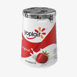 红色酸奶瓶红色图案圆台形酸奶瓶高清图片