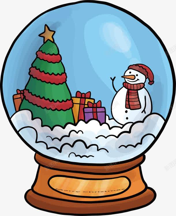 手绘雪堆礼物水晶球png免抠素材_新图网 https://ixintu.com 圣诞水晶球 圣诞礼物 圣诞节 水晶球 矢量png 雪堆