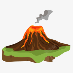 岩浆黑色喷岩浆火山高清图片