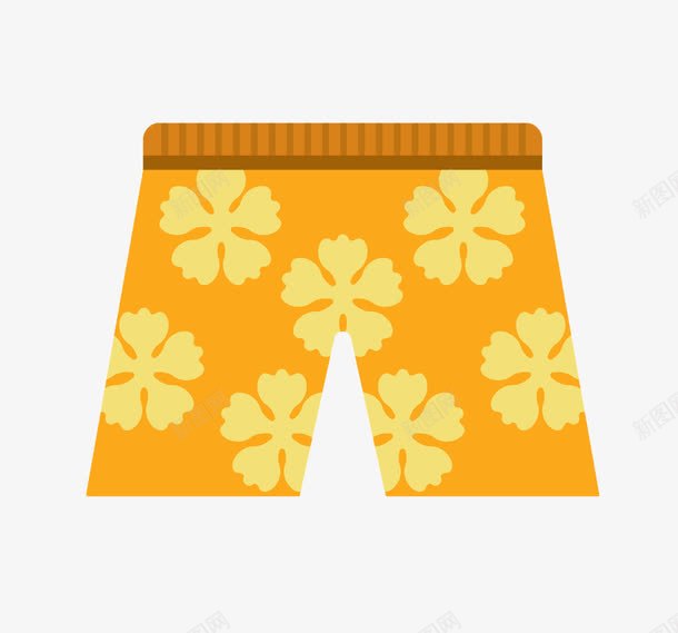 手绘沙滩裤png免抠素材_新图网 https://ixintu.com 手绘 沙滩裤 短裤 雪花印