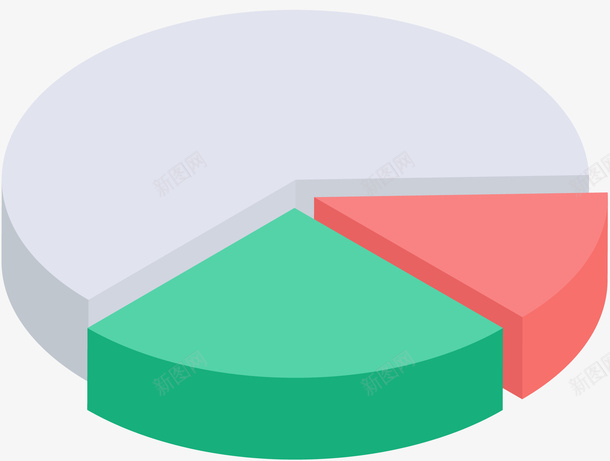 立体装饰饼状图矢量图ai免抠素材_新图网 https://ixintu.com 数据分析 矢量图表 立体 装饰图案 饼状图 矢量图