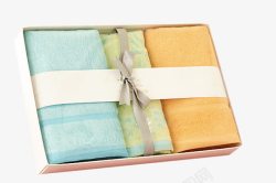 三色面巾实物竹炭纤维毛巾高清图片