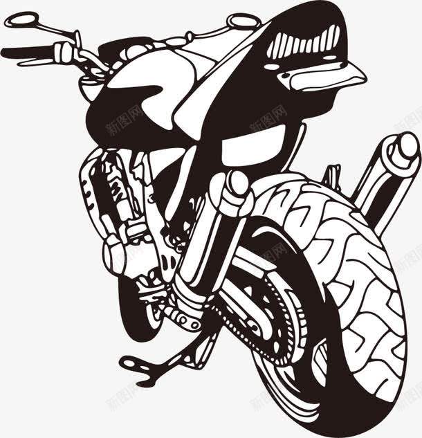 摩托车png免抠素材_新图网 https://ixintu.com AI 交通工具 各式摩托 摩托 摩托图案 摩托车 机车 概念摩托车 潮流 草图设计 装饰 黑色