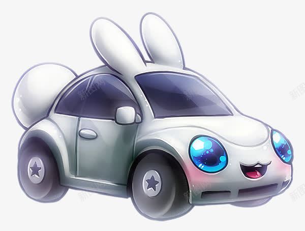 卡通兔子汽车图标png_新图网 https://ixintu.com Q版汽车 兔子 卡通 汽车