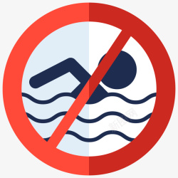 游泳安全要点禁止游泳图标高清图片