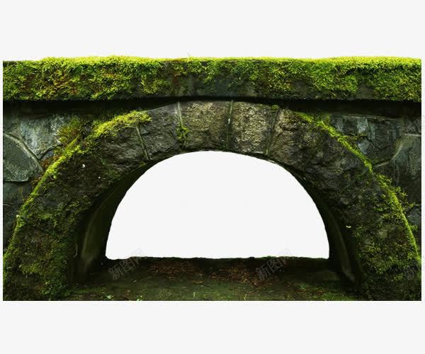 绿色青苔拱桥png免抠素材_新图网 https://ixintu.com 实物 拱桥 桥 绿色 青苔