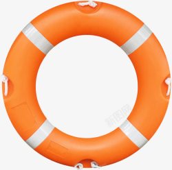 橙色的游泳圈卡通橙色游泳圈图标高清图片