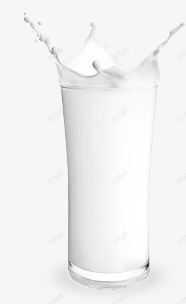 低落散开的牛奶png免抠素材_新图网 https://ixintu.com 产品实物 早餐 牛奶 玻璃杯装 白色