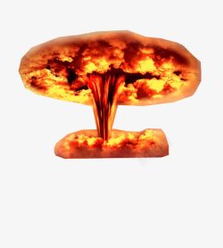 氢弹核爆炸蘑菇云硝烟高清图片