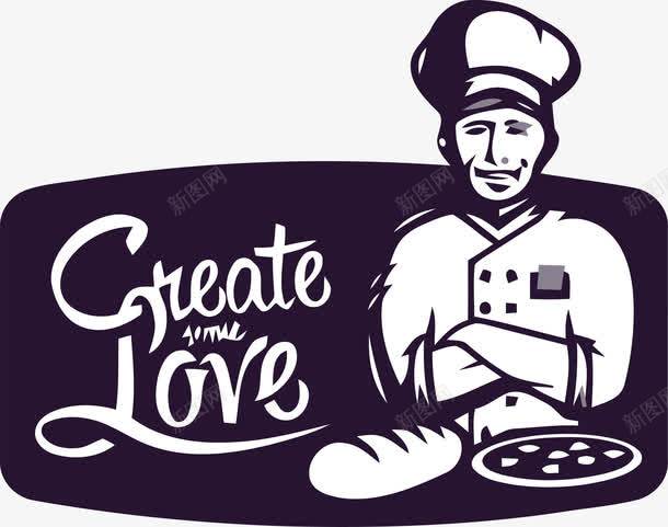 大厨师的LOGO图标png_新图网 https://ixintu.com LOGO 厨师 手绘 烘焙 甜品 甜食 糕点 糕点logo 蛋糕 面包