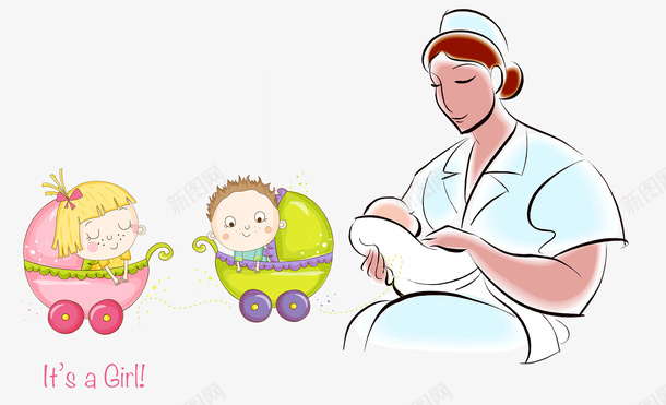 照顾婴儿psd免抠素材_新图网 https://ixintu.com 婴儿 宝宝 护士 照顾婴儿 育婴 育婴培训 育婴师