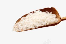 汉中香米量勺里的大米高清图片