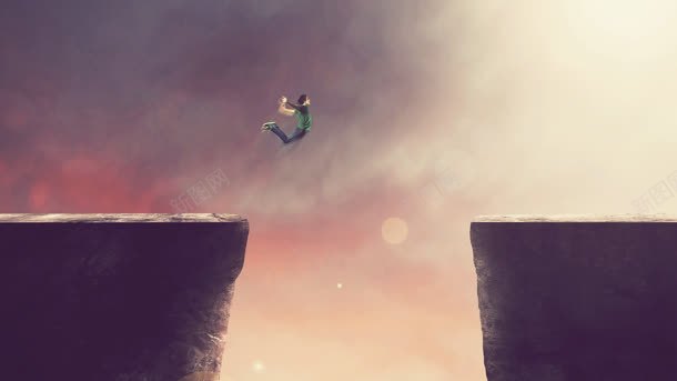 悬崖对望正在跳跃的人jpg设计背景_新图网 https://ixintu.com 悬崖 正在 跳跃