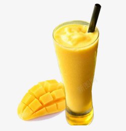 黄色水果汁浓郁的芒果汁高清图片