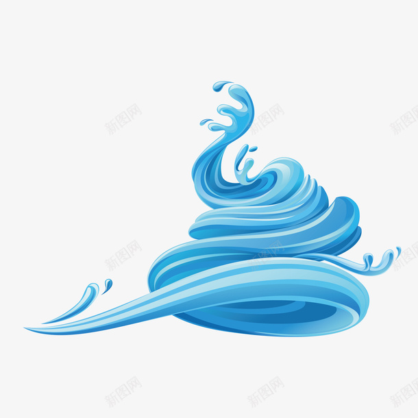 蓝色液态旋涡装饰矢量图eps免抠素材_新图网 https://ixintu.com 卡通 图案 旋涡 水 水波 波纹 液体 液态 简约 蓝色 装饰 矢量图
