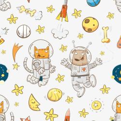 小猫火箭小猫宇航员高清图片