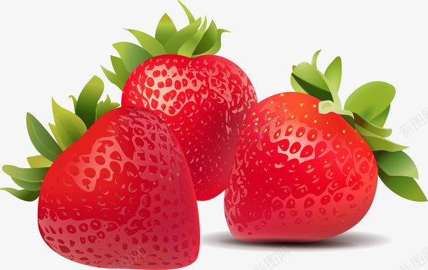 三个红色草莓矢量图eps免抠素材_新图网 https://ixintu.com 三颗草莓 新鲜草莓 矢量png 红色草莓 草莓 诱人的草莓 矢量图
