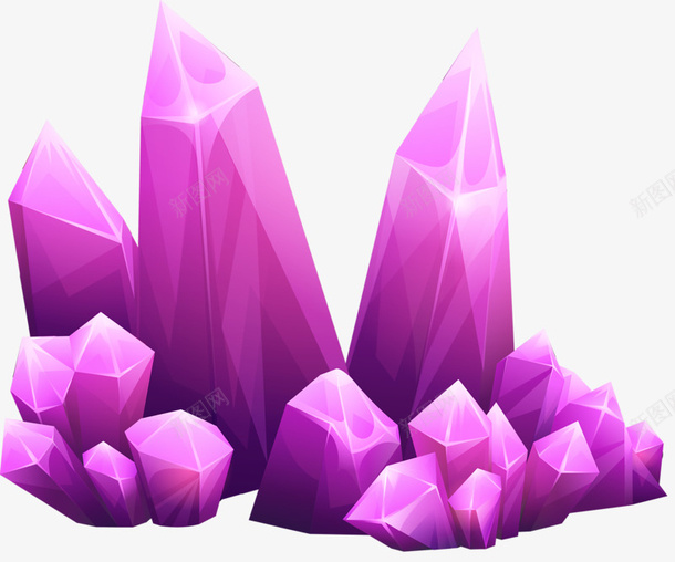 紫色水晶png免抠素材_新图网 https://ixintu.com 水晶 漂亮 矿物 紫色
