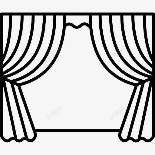 现场图标png_新图网 https://ixintu.com 建筑 戏剧 电影 窗帘 舞台