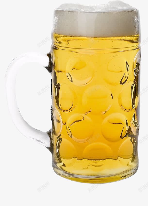 一杯金黄色冰镇啤酒png免抠素材_新图网 https://ixintu.com 冒泡啤酒 冰镇啤酒 啤酒 啤酒杯 玻璃杯
