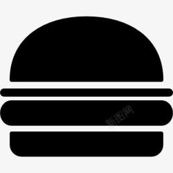 大叔吃汉堡包汉堡不健康食品图标高清图片