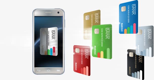 手绘手机支付png免抠素材_新图网 https://ixintu.com 信用卡安全 在线支付 手机银行 手机银行卡 手绘