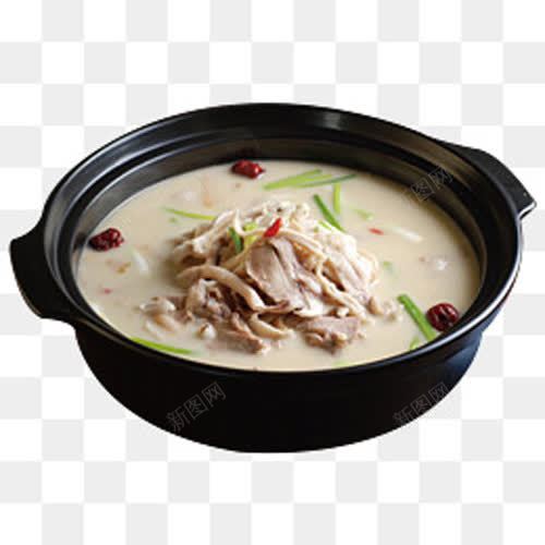 大黑瓷盆乳白色鲜美羊肉汤png免抠素材_新图网 https://ixintu.com 乳白色 红枣 羊肉汤 黑瓷盆