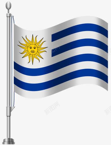 乌拉圭国旗png免抠素材_新图网 https://ixintu.com 乌拉圭 国旗 太阳 旗帜 蓝白条