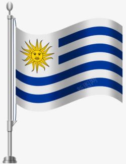 白条乌拉圭国旗高清图片