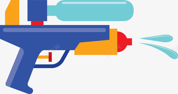 深蓝色喷水式水枪矢量图ai免抠素材_新图网 https://ixintu.com 儿童水枪 卡通水枪 喷水的水枪 水枪 深蓝色 玩具 矢量玩具水枪 矢量图