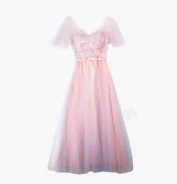 粉色伴娘服连衣裙素材