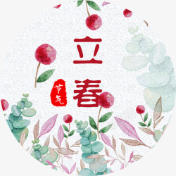 中国传统艺术字立春传统节气海报插画高清图片