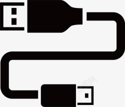 接口线黑色USB图标高清图片