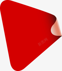 矢量折纸边框红色三角形高清图片