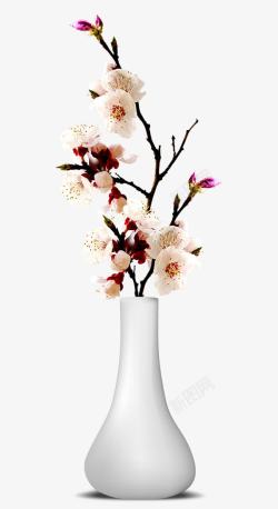 中式艺术插花梅花花瓶高清图片