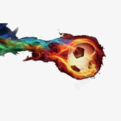 浮动的足球燃烧着的足球高清图片