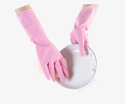 清洁手套厨房清洁洗碗防水手套高清图片