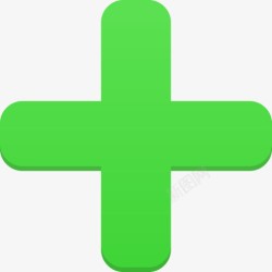正号绿色的十字符号图标高清图片