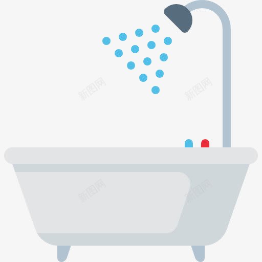 浴图标png_新图网 https://ixintu.com 卫生 洗衣 浴 浴室 浴缸 清洁