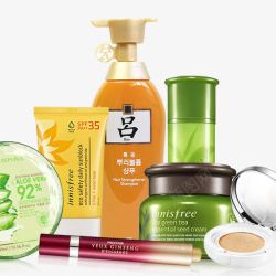 韩国矢量女性保湿护肤化妆品高清图片