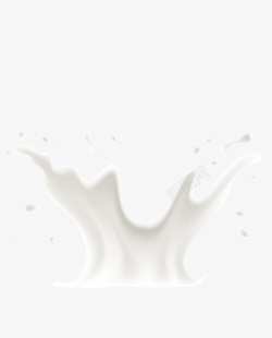 白色牛奶水花素材