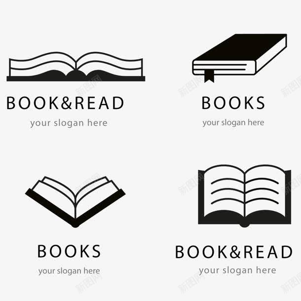 com logo设计 世界读书日 图书 标志 红色 矢量图